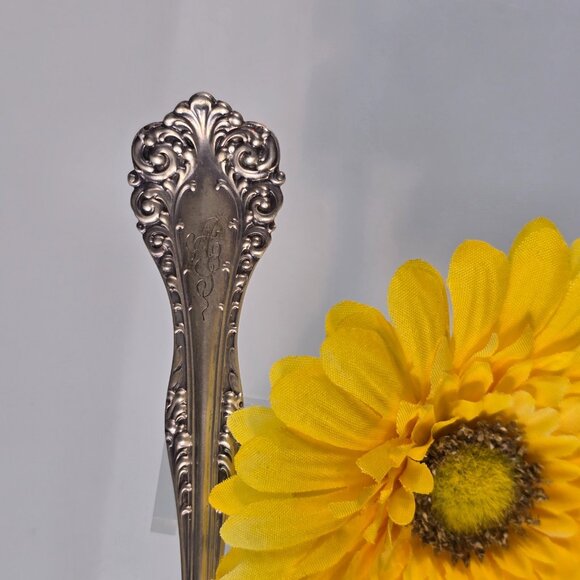 1900s Antique Alvin Sterling Silver Florentine Spoon Casserole Berry Serving 80g - Picture 2 of 12